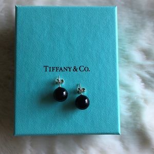 Tiffany & Co. Black Onyx 10mm Stud Earrings